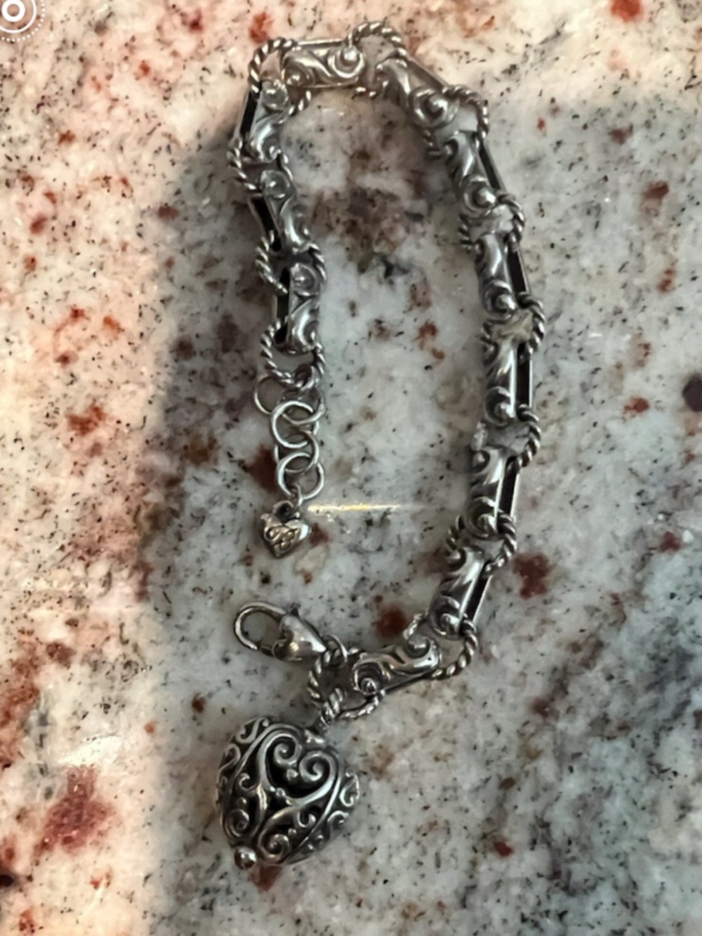 Brighton BiBi Heart Bracelet - Silver